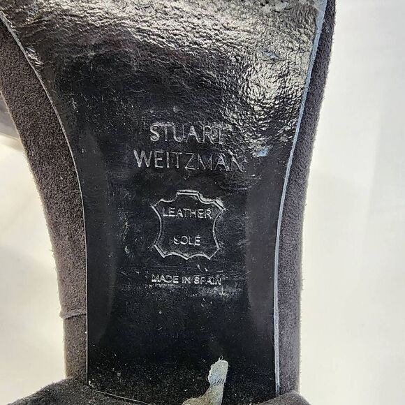 Stuart Weitzman Size 5.5 Pearl Bacari Black Suede Boots K - Picture 9 of 11